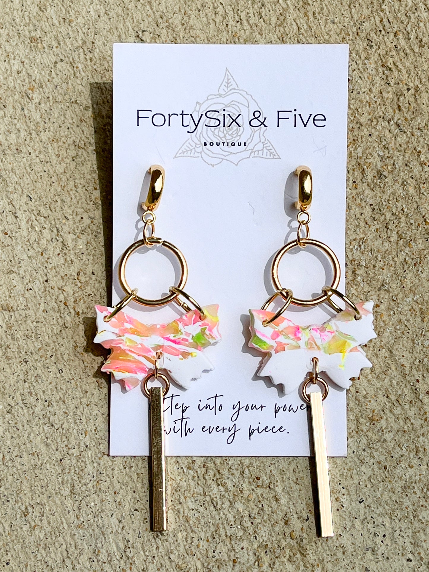 Apricot “Butterfly” Earrings 1955