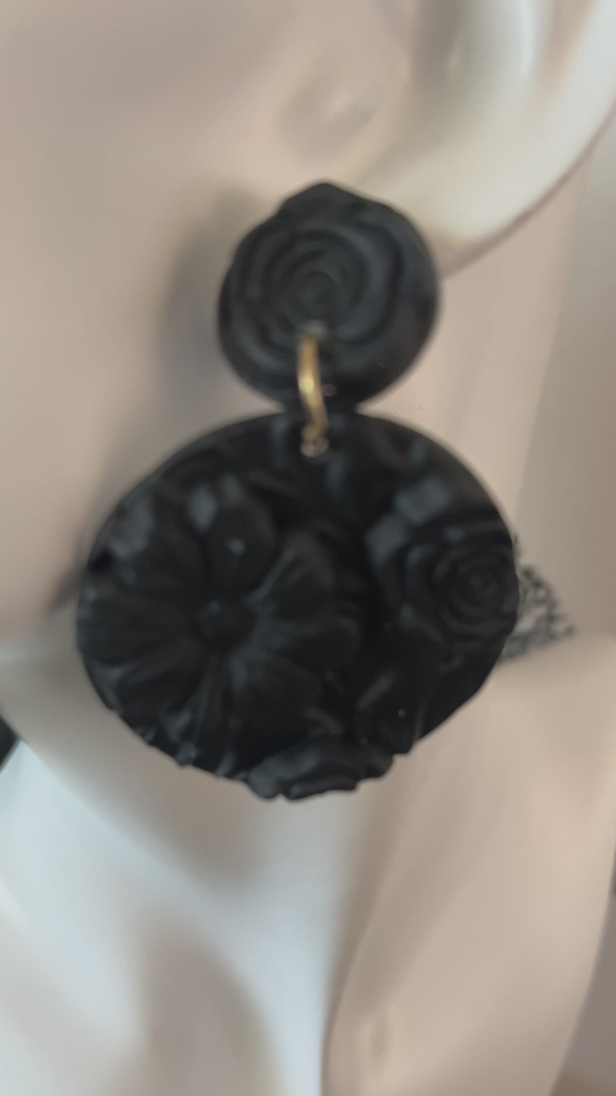 Black “Stace”Earrings  1955