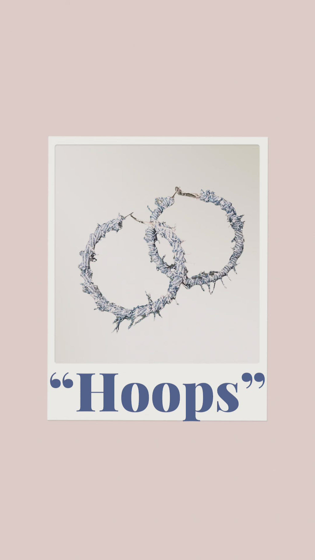 “Hoops” Denim dangle Earring 1955