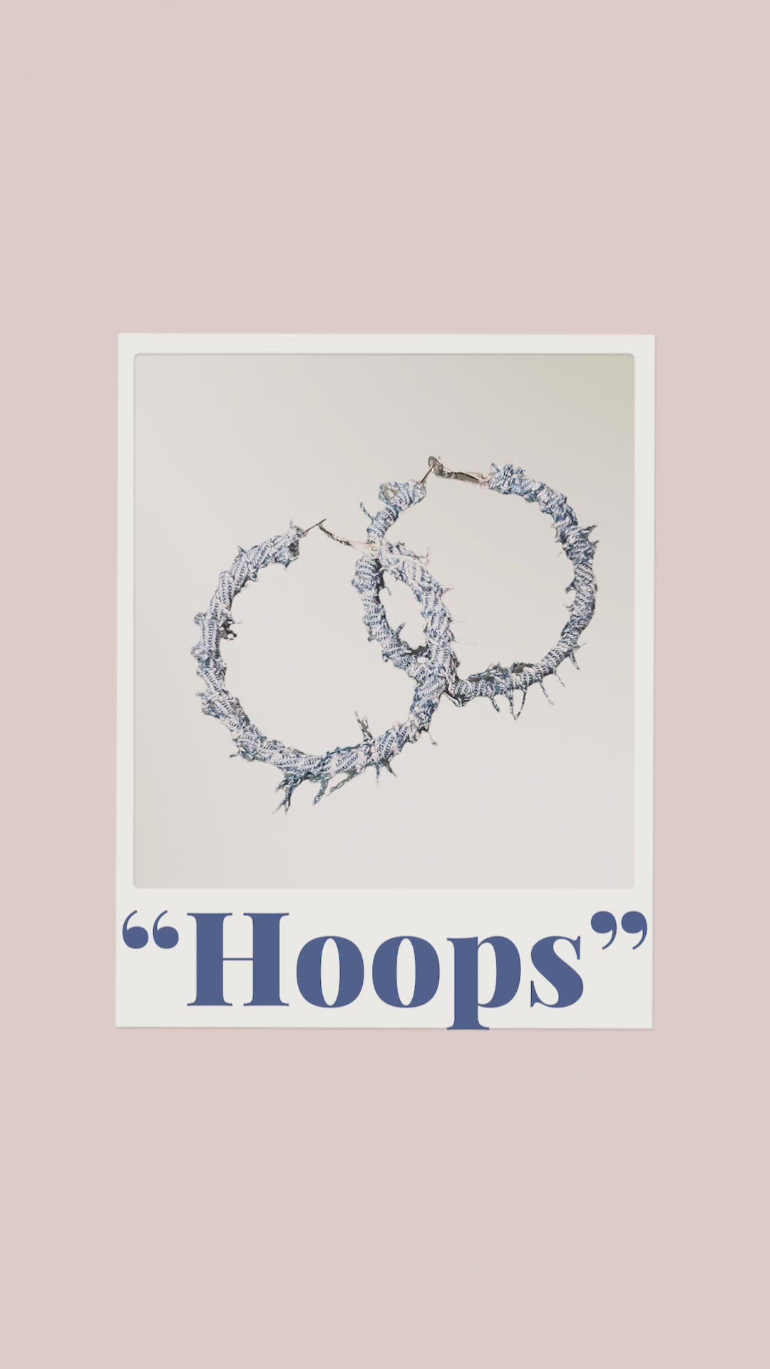 “Hoops” Denim dangle Earring 1955