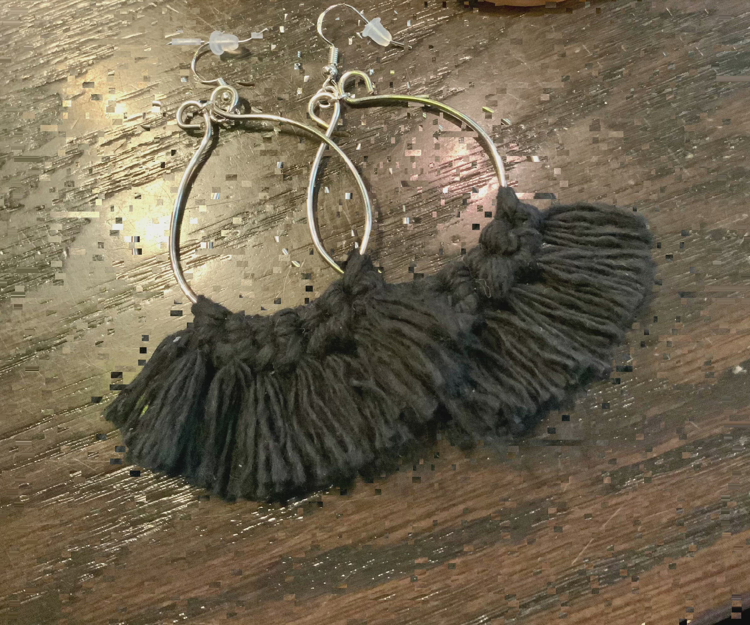 Black Macrame earrings