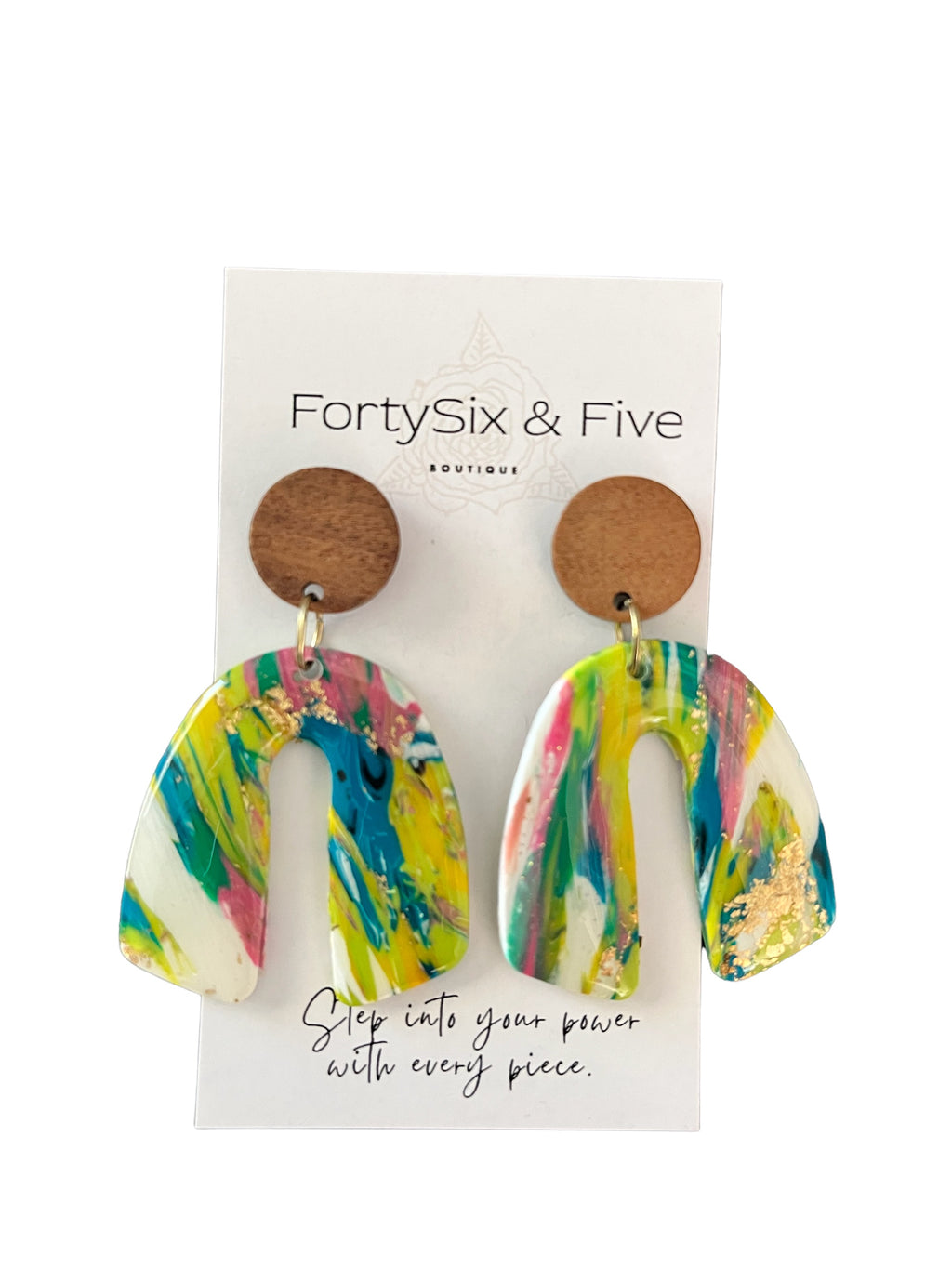 Green multicolor “Carmen” Earrings  1955