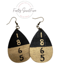 Juneteenth wooden 1865 Expressions Earrings small