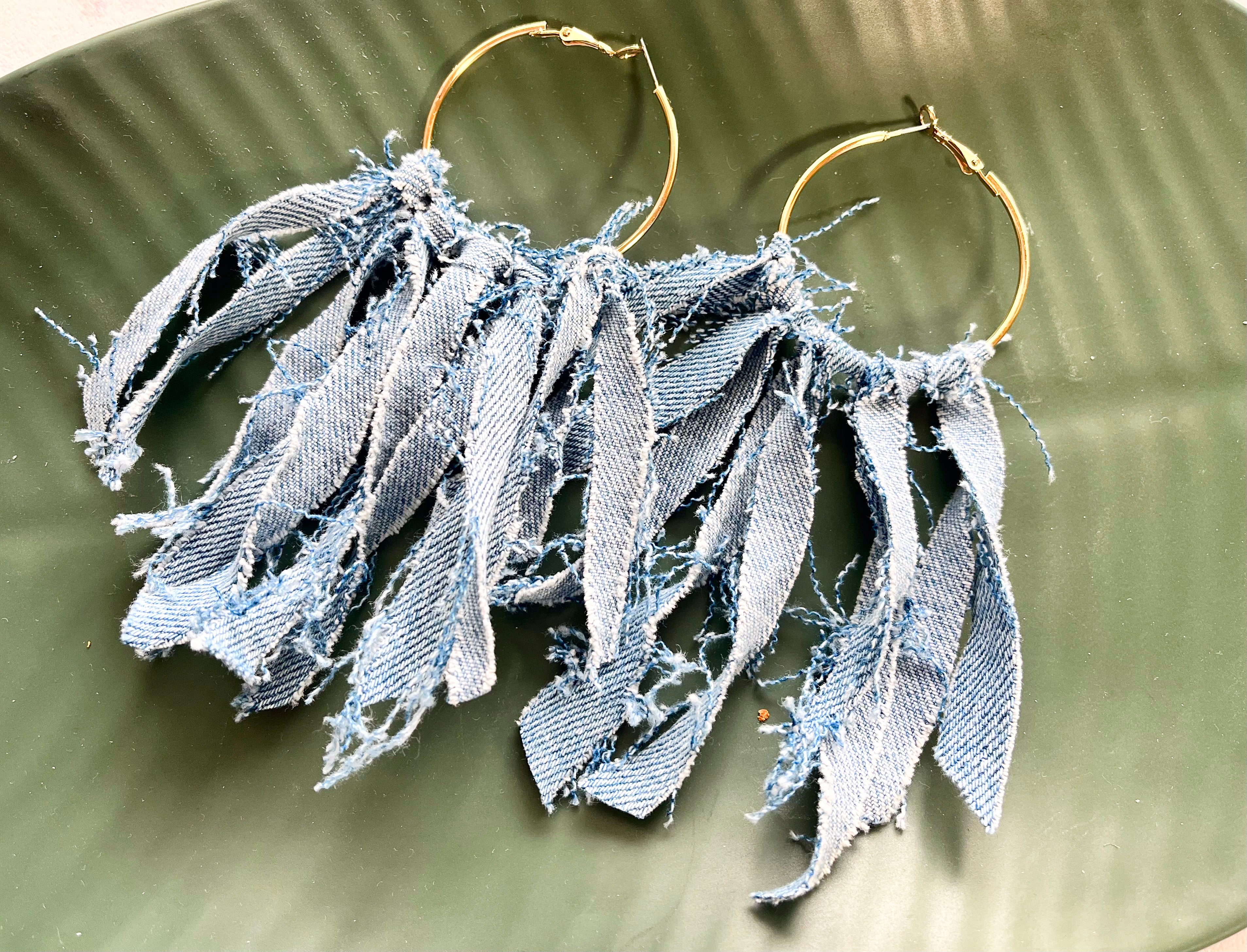 I dream of “Jeanie” Halo Denim dangle Earring 1955