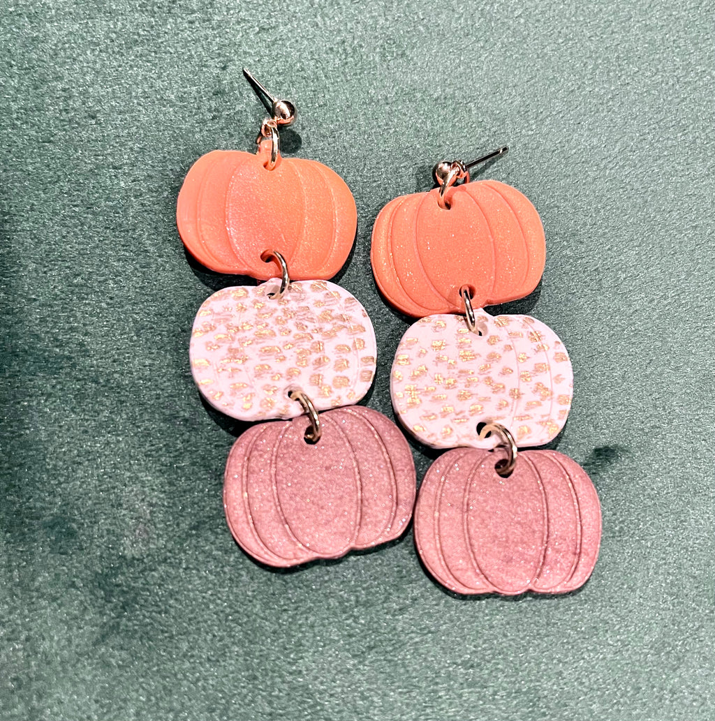 Pumpkin dangles FALL Earrings 1955