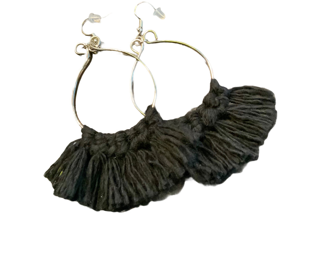 Black Macrame earrings